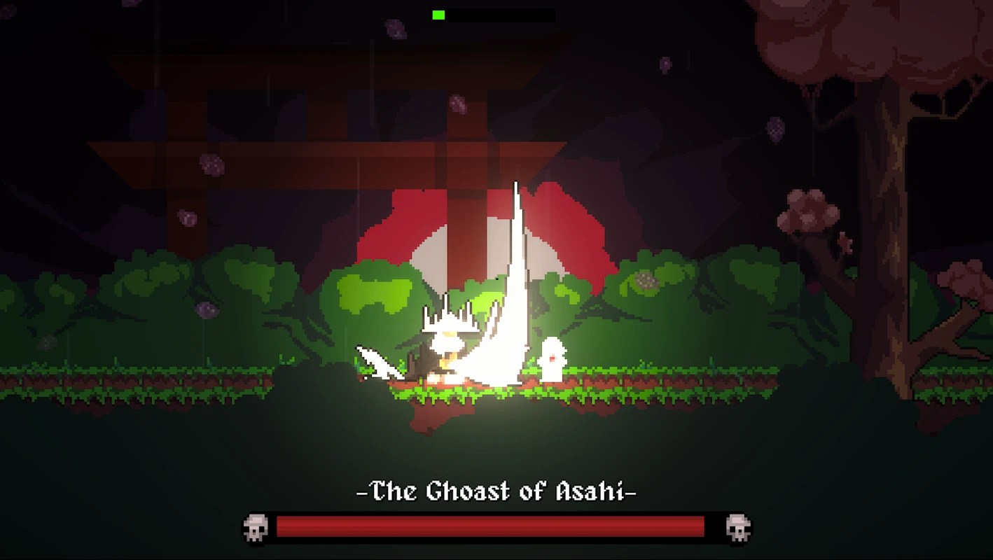 Samurai Fighter gameplay with a boss encounter